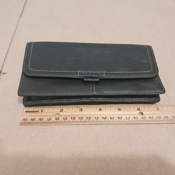 NWT FOSSIL LEATHER WALLET BLACK - Picture 3 of 9
